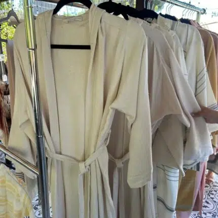 LOBA silk viscose bathrobe handwoven luxury