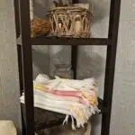 LUXI hand-dyed cotton textiles arranged bathroom shelf LOMYNA