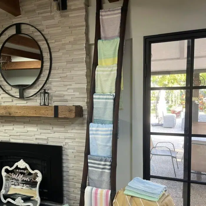 LOMY silky viscose travel textile multiple colours ladder fireplace LOMYNA
